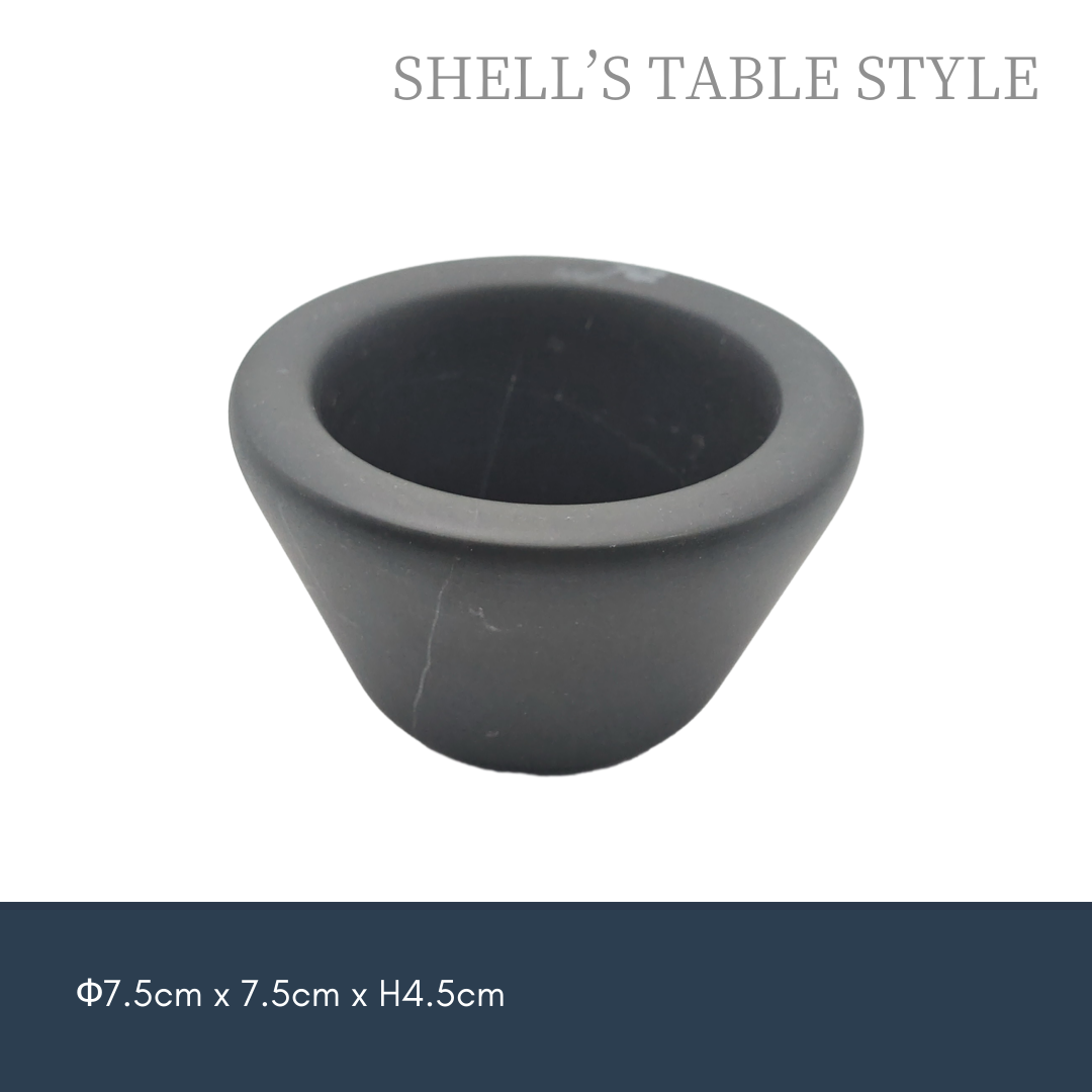 Bát nhỏ bằng đá cẩm thạch 7,5cm, màu đen